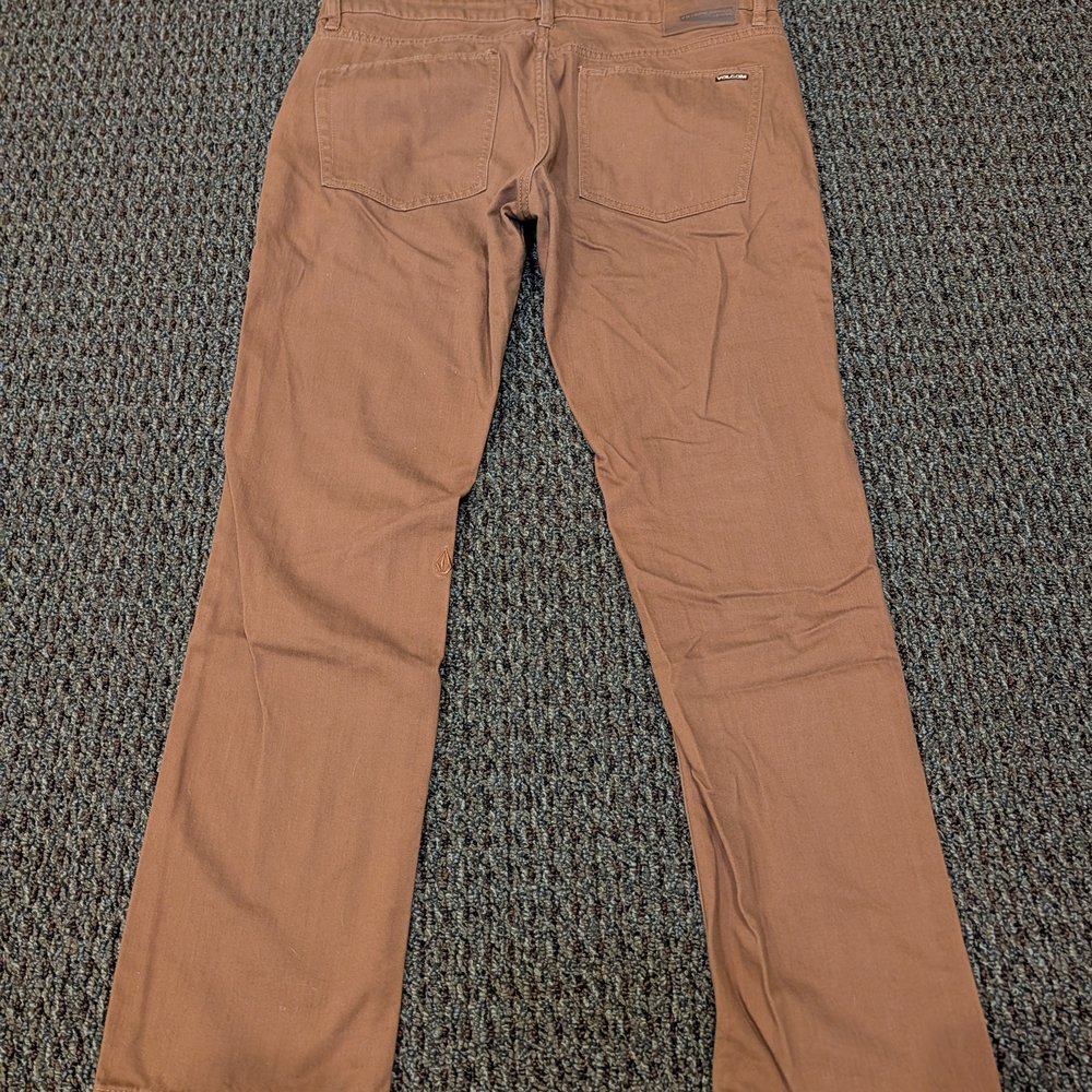 Volcom Men's Vorta Slim Straight Brown Pants - 34x32 Worn Twice! - Picture 2 of 10